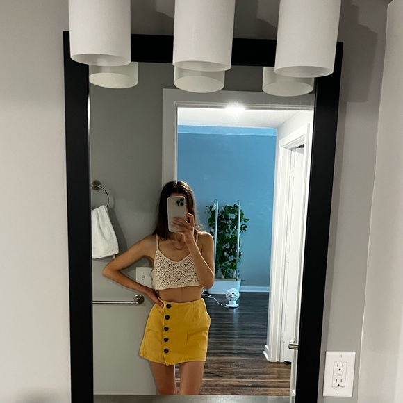 Chloe & Katie cute side button denim skirt - Picture 2 of 4